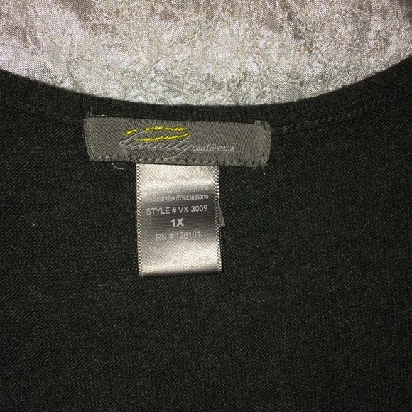 Maternity Tunic Dark Gray LS size 1X by Devinity - Picture 2 of 4